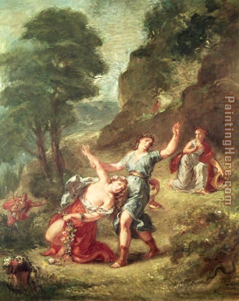Eugene Delacroix Orpheus and Eurydice Spring from a series of the Four Seasons 1862